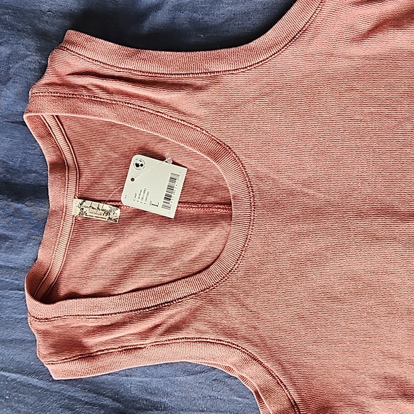 Free People U Neck Tank Pale Pink Size L - Picture 4 of 8